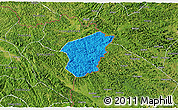 Political 3D Map of Ha Lang, satellite outside