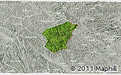 Satellite 3D Map of Ha Lang, lighten, semi-desaturated