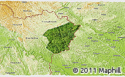 Satellite 3D Map of Ha Lang, physical outside
