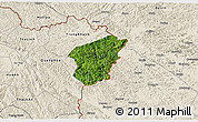 Satellite 3D Map of Ha Lang, shaded relief outside
