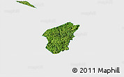 Satellite 3D Map of Ha Lang, single color outside
