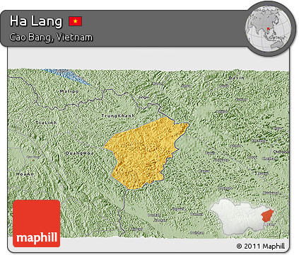 Savanna Style 3D Map of Ha Lang
