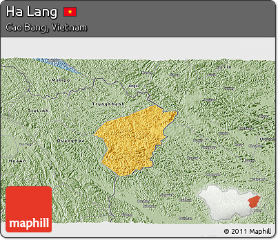 Savanna Style 3D Map of Ha Lang