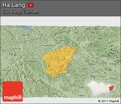 Savanna Style 3D Map of Ha Lang