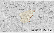 Shaded Relief 3D Map of Ha Lang, desaturated