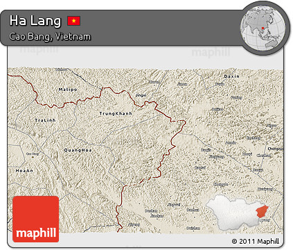 Shaded Relief 3D Map of Ha Lang