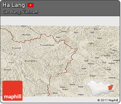 Shaded Relief 3D Map of Ha Lang