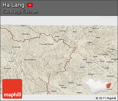 Shaded Relief 3D Map of Ha Lang