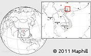 Blank Location Map of Ha Lang, highlighted country, within the entire country
