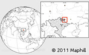 Blank Location Map of Ha Lang, highlighted country, highlighted parent region