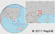 Gray Location Map of Ha Lang, highlighted parent region