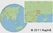 Savanna Style Location Map of Ha Lang