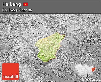 Physical Map of Ha Lang, desaturated