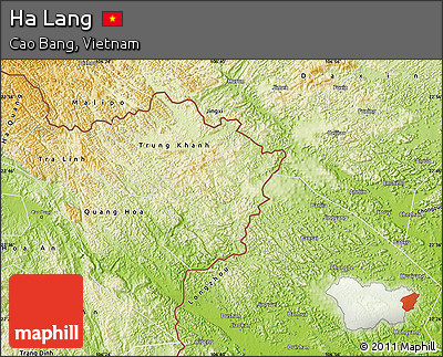 Physical Map of Ha Lang