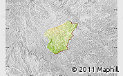 Physical Map of Ha Lang, lighten, desaturated
