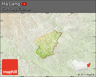 Physical Map of Ha Lang, lighten