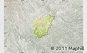Physical Map of Ha Lang, lighten, semi-desaturated