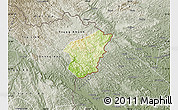 Physical Map of Ha Lang, semi-desaturated