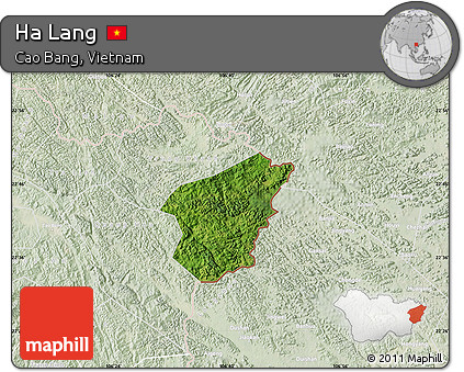 Satellite Map of Ha Lang, lighten