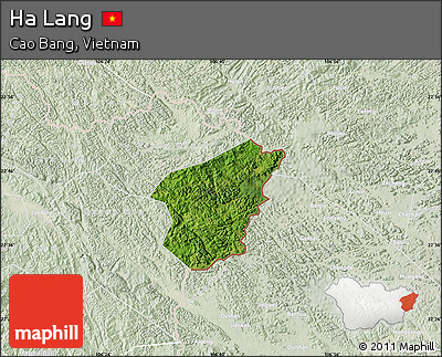 Satellite Map of Ha Lang, lighten