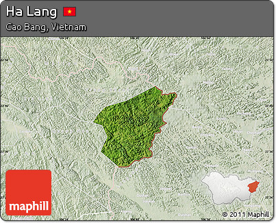 Satellite Map of Ha Lang, lighten