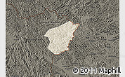 Shaded Relief Map of Ha Lang, darken