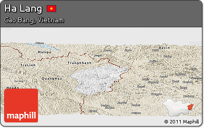 Classic Style Panoramic Map of Ha Lang