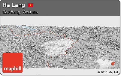 Gray Panoramic Map of Ha Lang