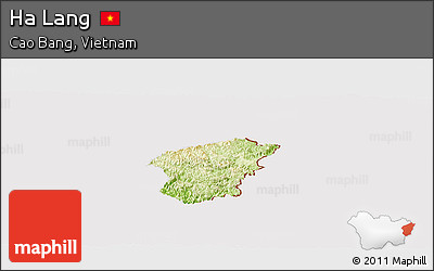 Physical Panoramic Map of Ha Lang, cropped outside