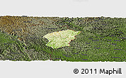 Physical Panoramic Map of Ha Lang, darken