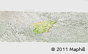 Physical Panoramic Map of Ha Lang, lighten, semi-desaturated