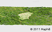 Physical Panoramic Map of Ha Lang, satellite outside