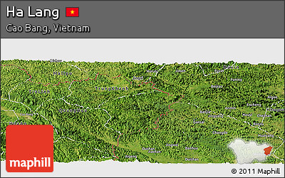 Satellite Panoramic Map of Ha Lang