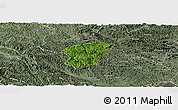 Satellite Panoramic Map of Ha Lang, semi-desaturated