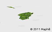 Satellite Panoramic Map of Ha Lang, single color outside