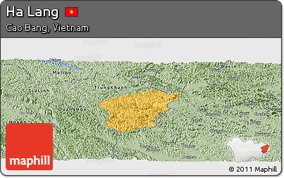 Savanna Style Panoramic Map of Ha Lang