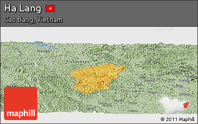 Savanna Style Panoramic Map of Ha Lang
