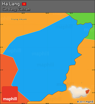 Political Simple Map of Ha Lang