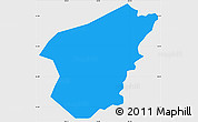 Political Simple Map of Ha Lang, single color outside