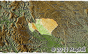 Physical 3D Map of Ha Quang, darken
