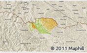 Physical 3D Map of Ha Quang, shaded relief outside