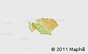 Physical 3D Map of Ha Quang, single color outside