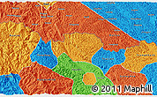 Political 3D Map of Ha Quang