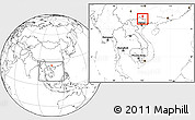 Blank Location Map of Ha Quang, within the entire country