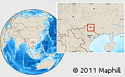 Shaded Relief Location Map of Ha Quang