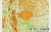 Political Map of Ha Quang, physical outside