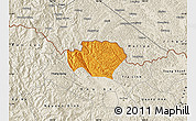 Political Map of Ha Quang, shaded relief outside