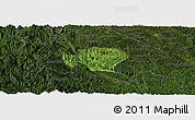 Satellite Panoramic Map of Ha Quang, darken