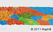 Satellite Panoramic Map of Ha Quang, political outside