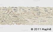 Shaded Relief Panoramic Map of Ha Quang